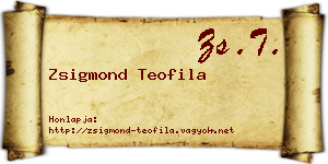Zsigmond Teofila névjegykártya